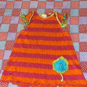 Colorful Striped Kids Casual Dress